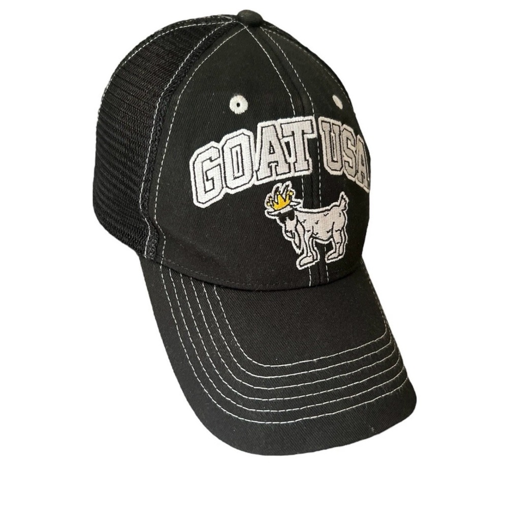 Black GOAT USA Baseball Cap Black Gray Snapback